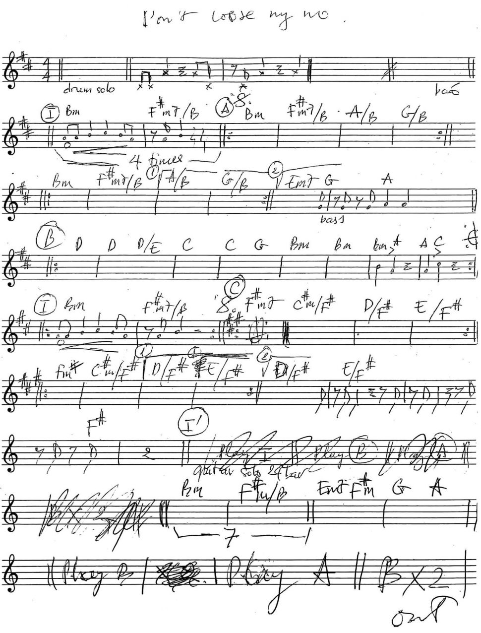 Pon't Loose My No sheet