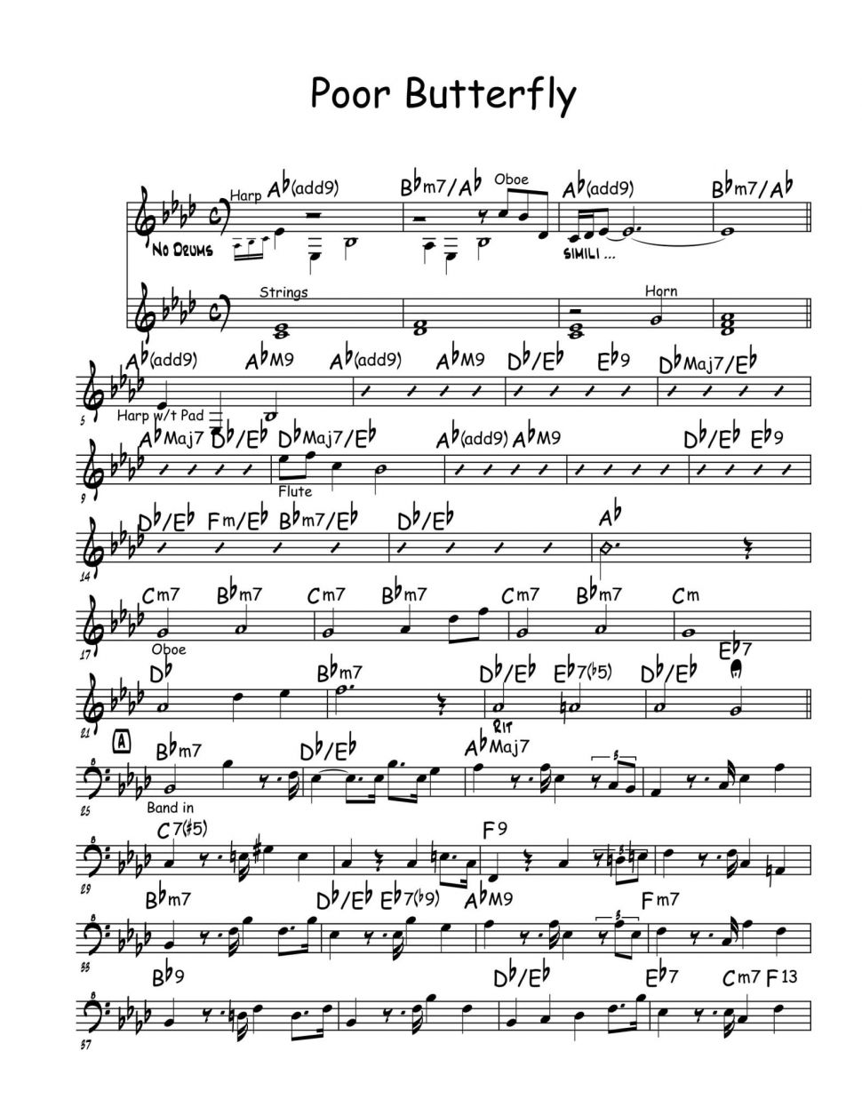 Poor Butterfly sheet