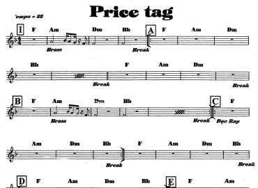 Price Tag sheet