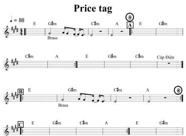 Price Tag sheet