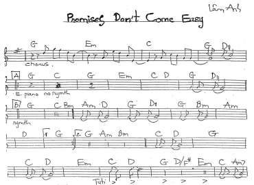 Promises Don't Come Easy sheet