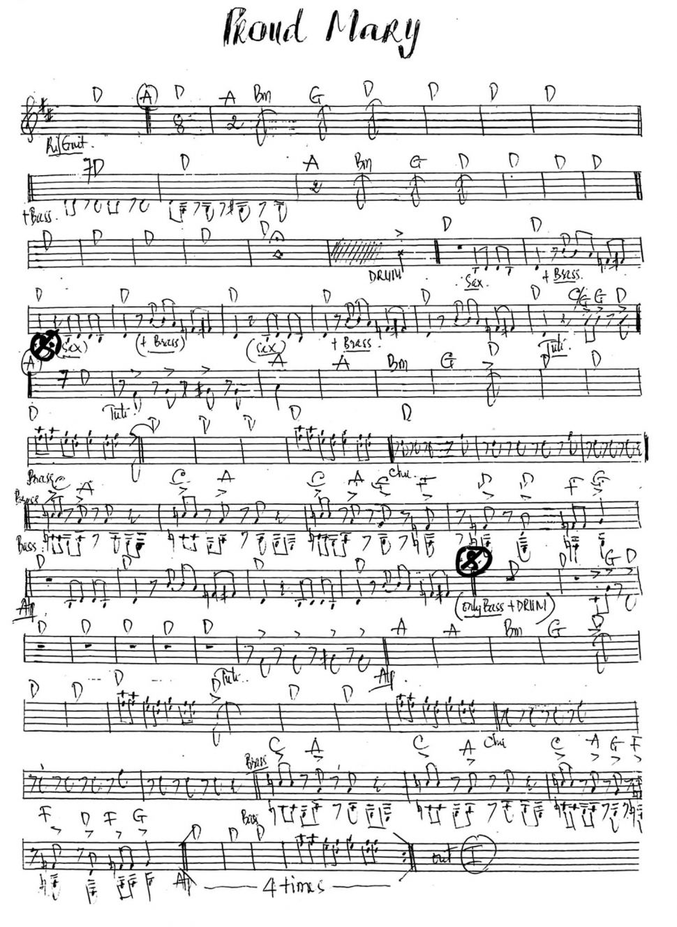 Proud Mary sheet