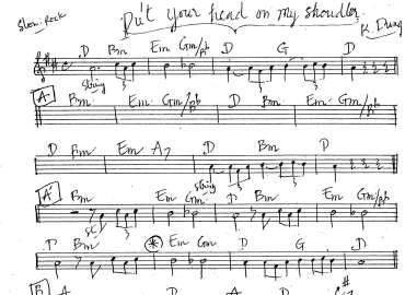 Put Your Head On My Shoulder sheet