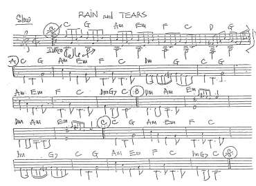 Rain And Tears sheet
