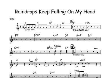 Raindrops Keep Falling On My Head sheet