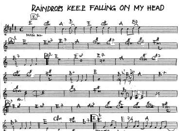 Raindrops Keep Falling On My Head sheet