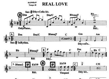 Real Love sheet