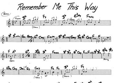 Remember Me This Way sheet
