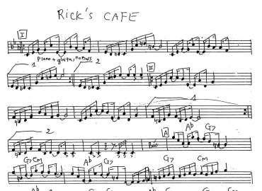 Rick's Cafe sheet