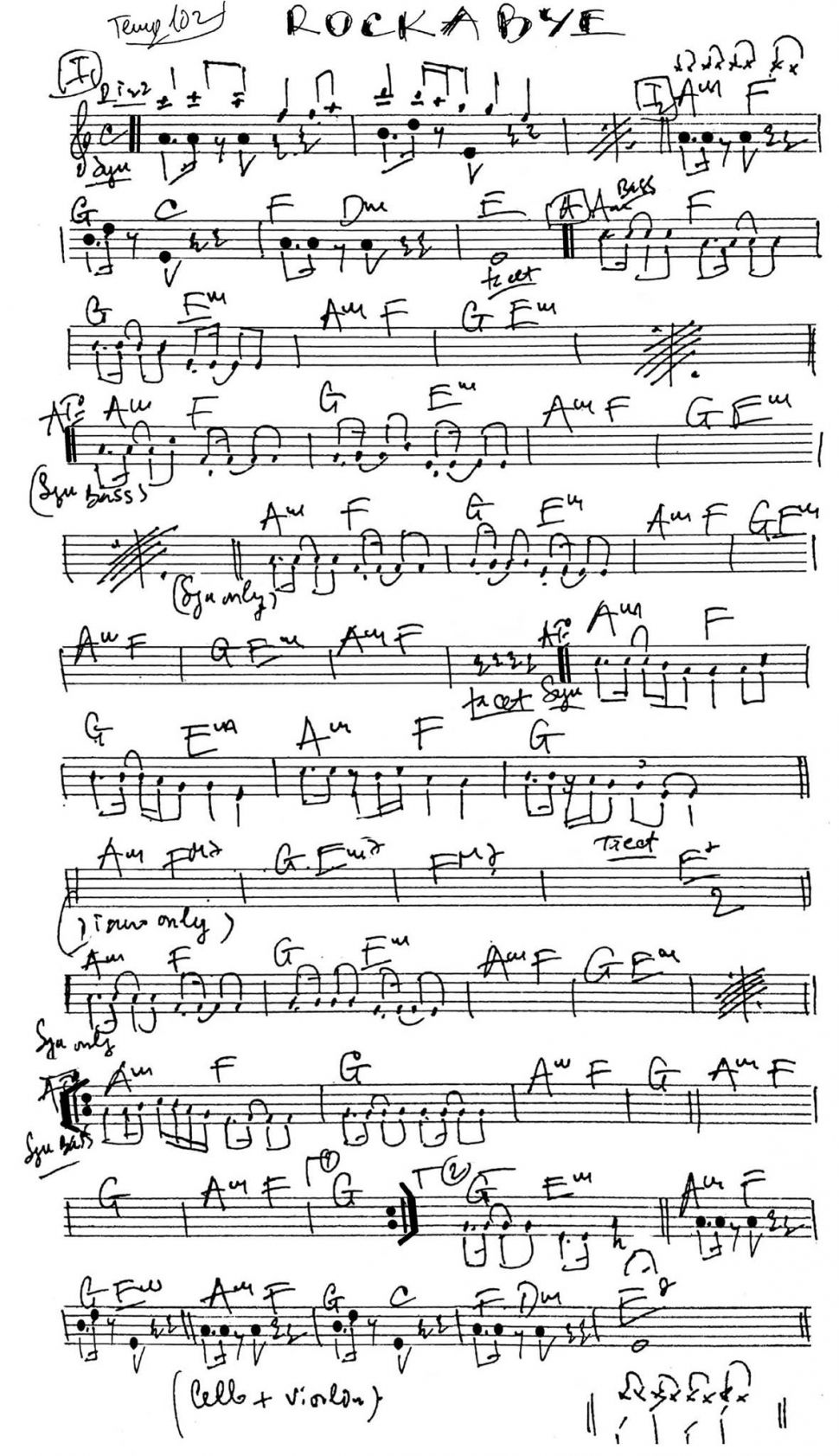 Rock A Bye sheet