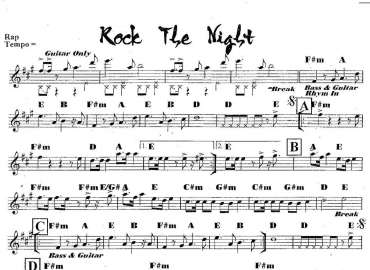 Rock The Night sheet
