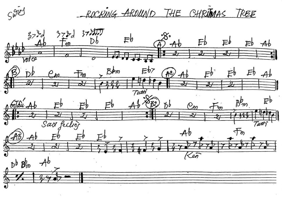 Rocring Around The Christmas Tree sheet