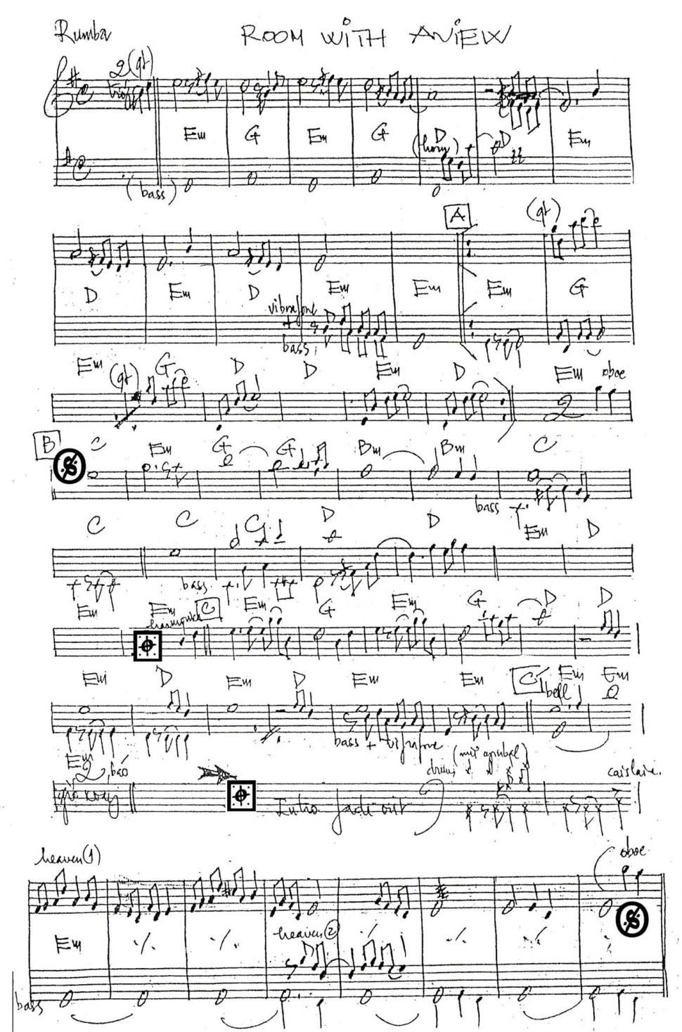 Room With Aview sheet