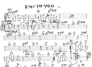 Run To You sheet