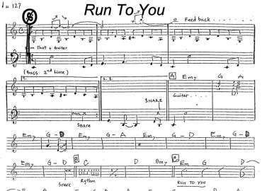 Run To You sheet