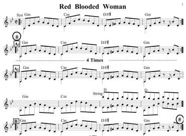 Red Blooded Woman sheet