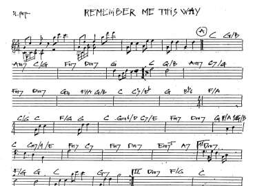 Remember Me This Way sheet