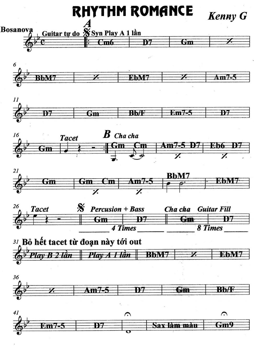 Rhythm Romance sheet