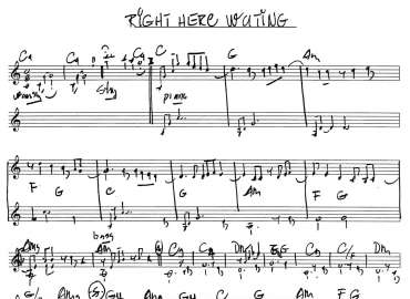 Right Here Waiting sheet