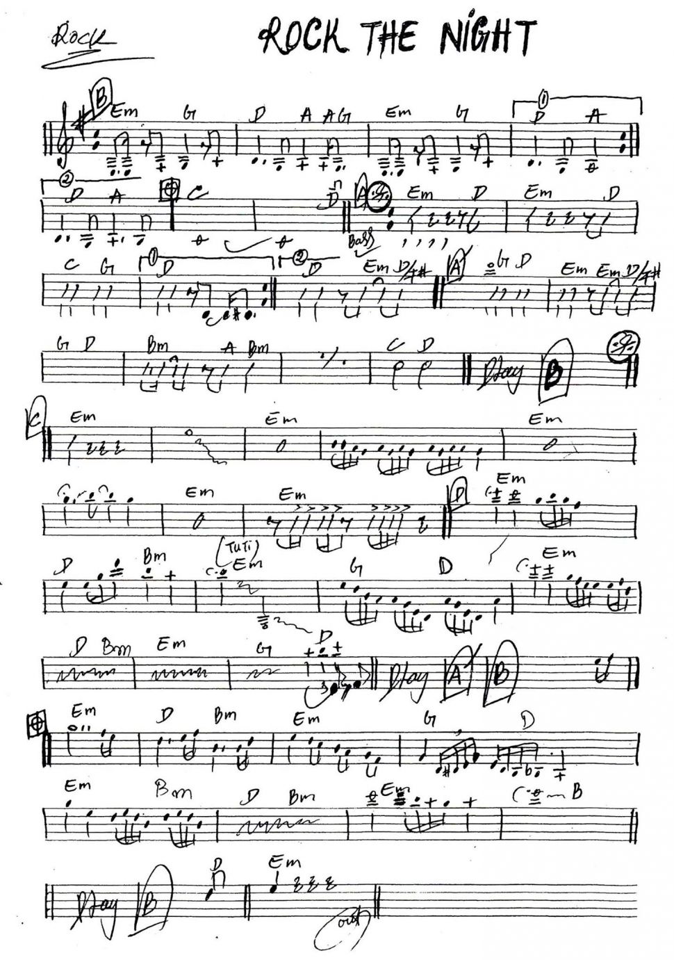 Rock The Night sheet