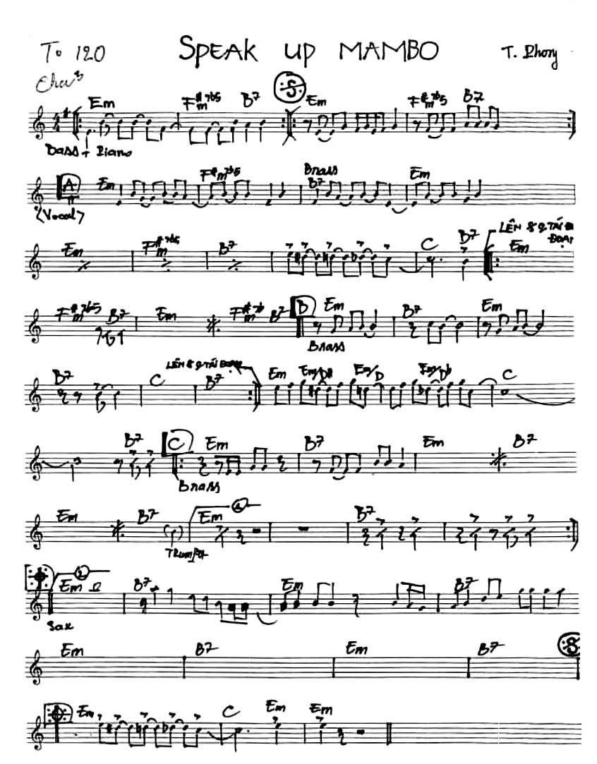 Speak Up Mambo sheet