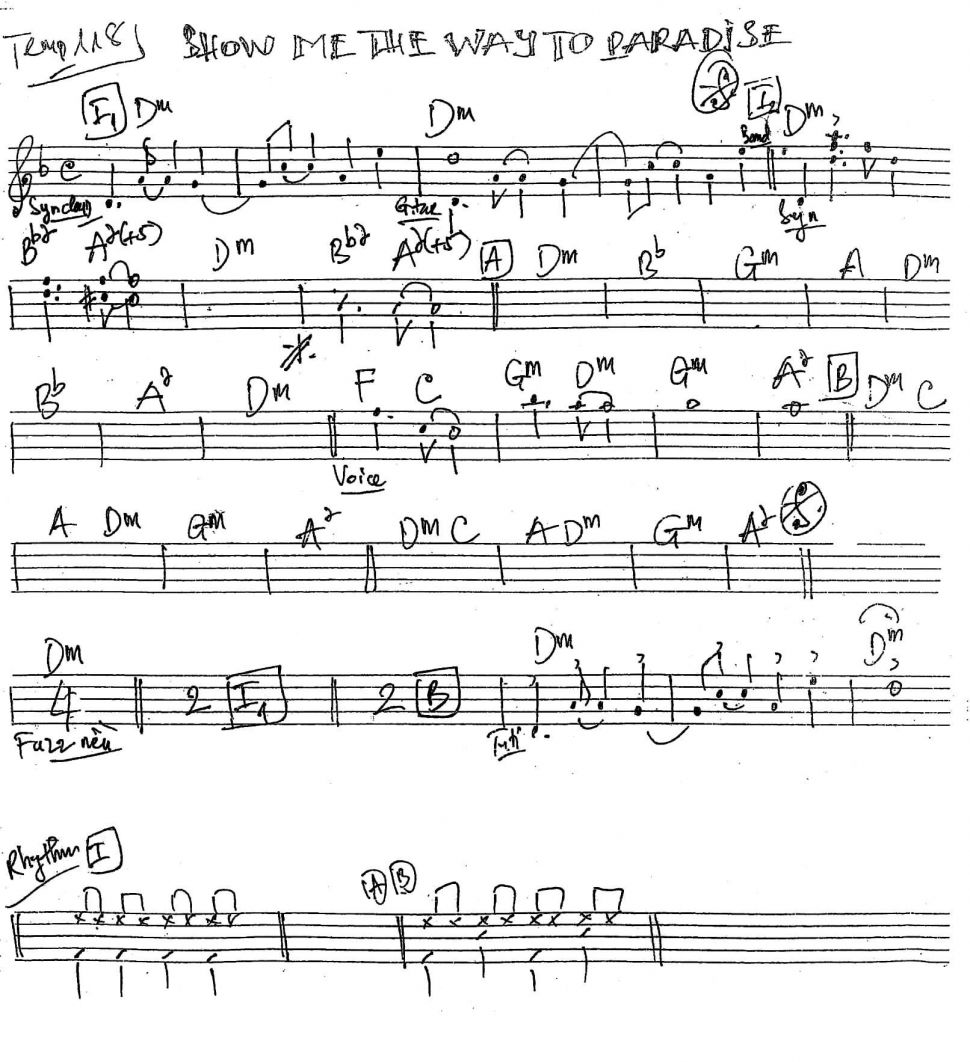 Show Me The Way To Paradise sheet