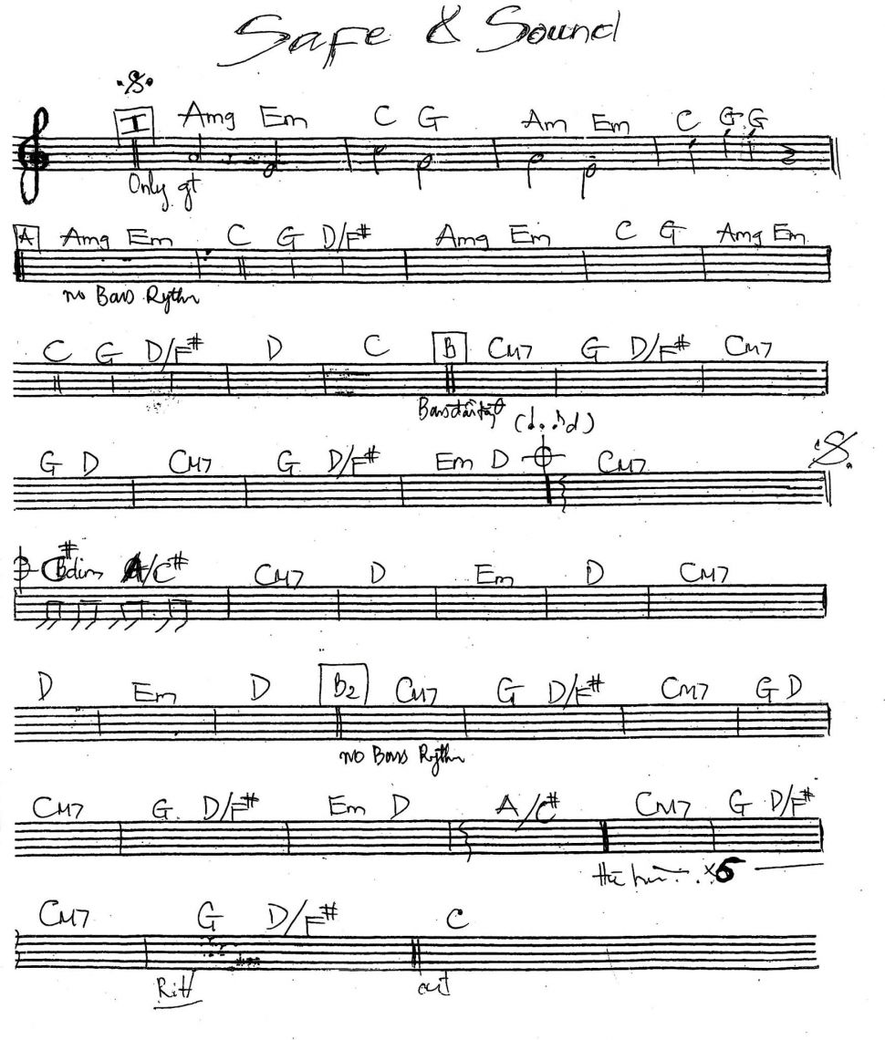 Safe And Sound sheet