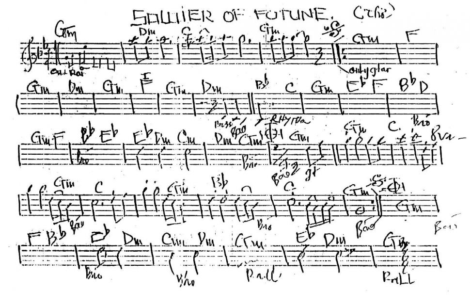 Sallier Of Fotune sheet