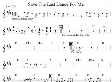 Save The Last Dance For Me sheet