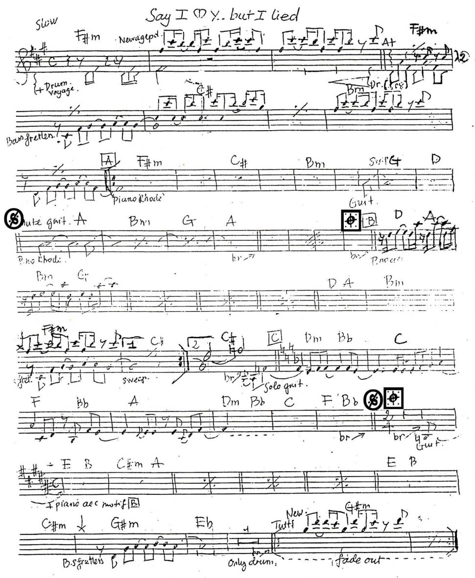 Say I Love You But I Lied sheet