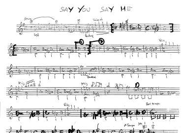 Say You Say Me sheet