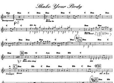 Shake Your Body sheet