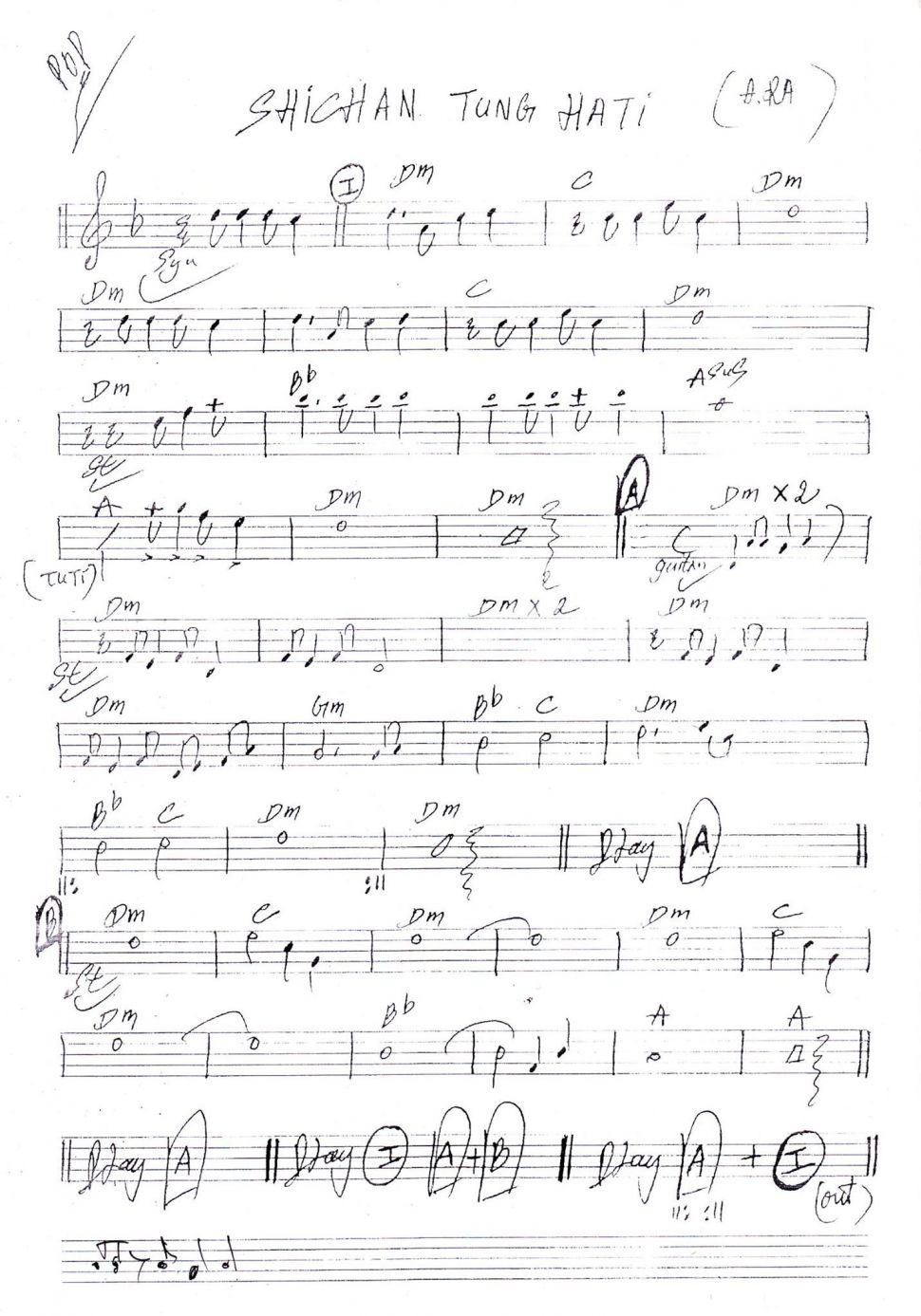 Shichan Tung Hati sheet