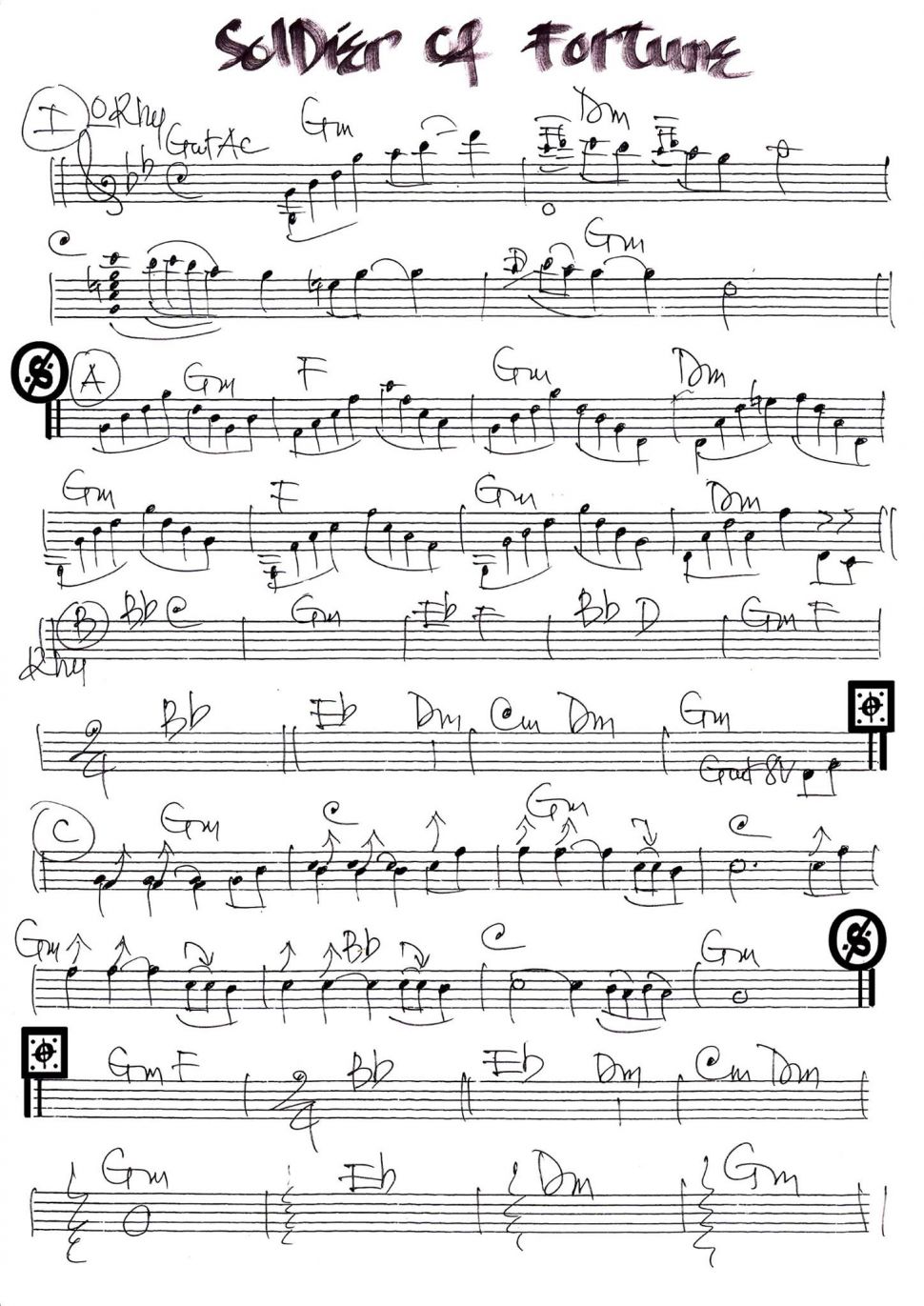 Soldier Of Fortune sheet