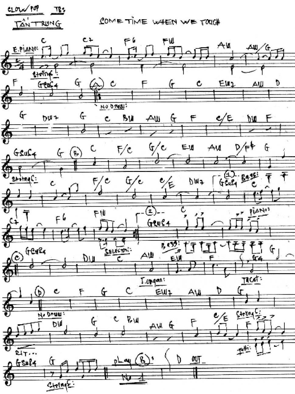 Some Time When We Touch sheet