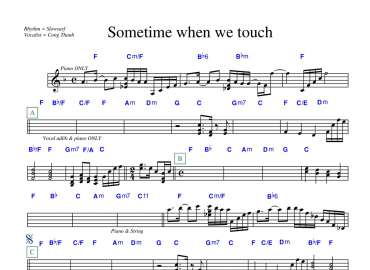 Sometime When We Touch sheet