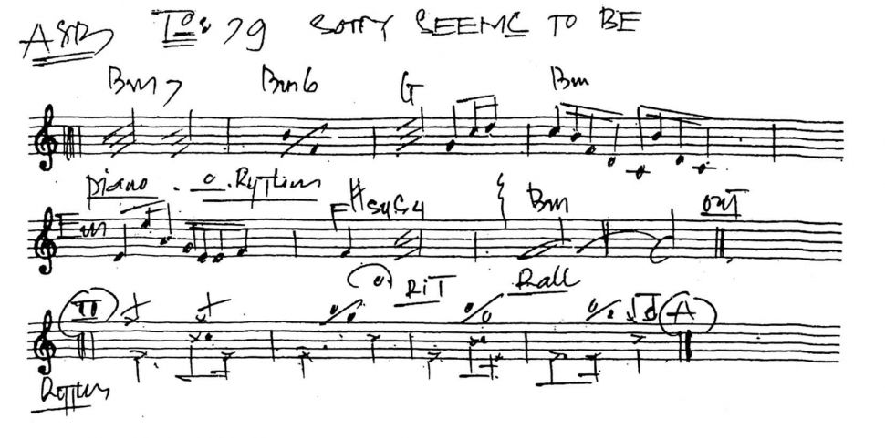 Sorry Seems To Be sheet