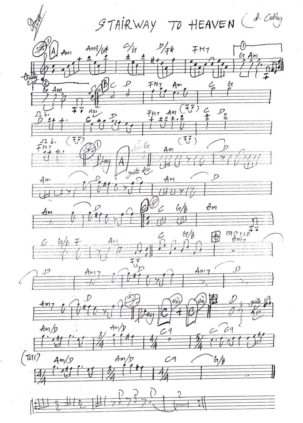 Stairway To Heaven sheet