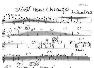 Sweet Home Chicago sheet