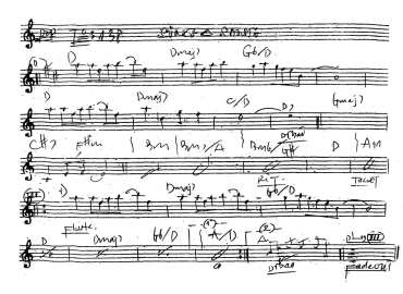 Samba Song sheet