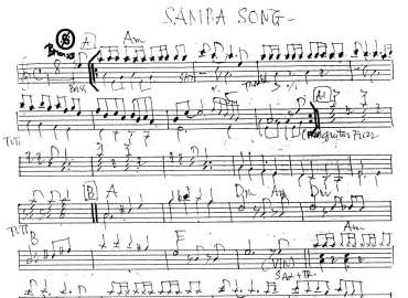 Samba Song sheet
