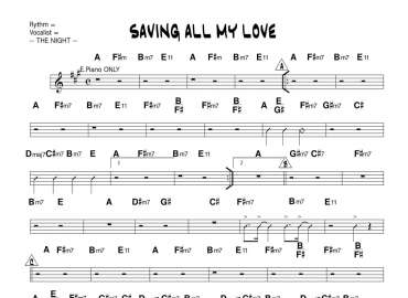 Saving All My Love sheet