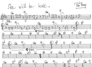 She Will Be Love sheet