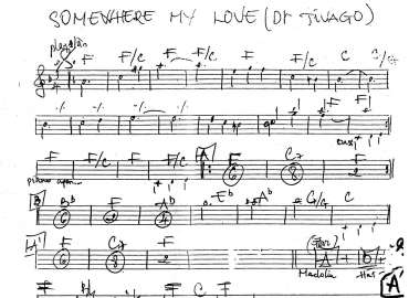 Some Where My Love sheet