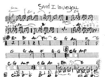 Said I Love You sheet
