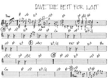 Save The Best For Last sheet