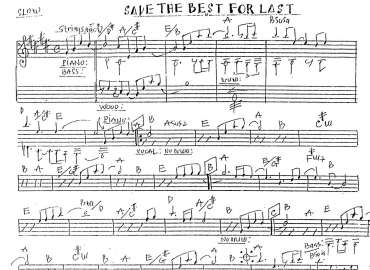 Save The Best For Last sheet