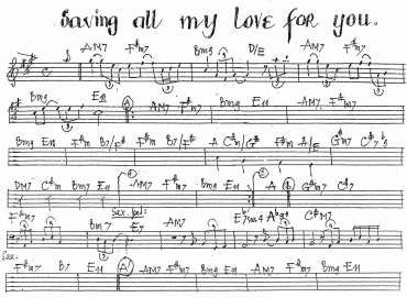 Saving All My Love For You sheet