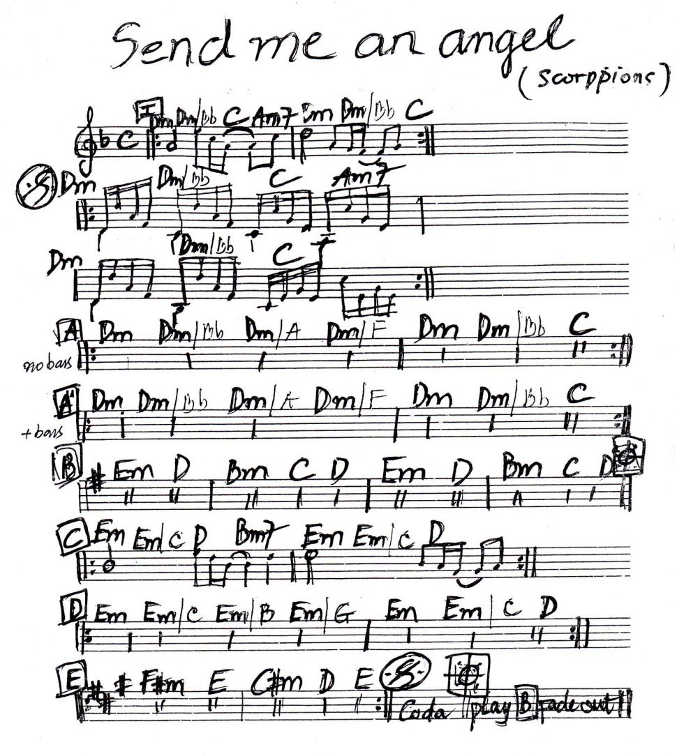 Send Me An Angel sheet