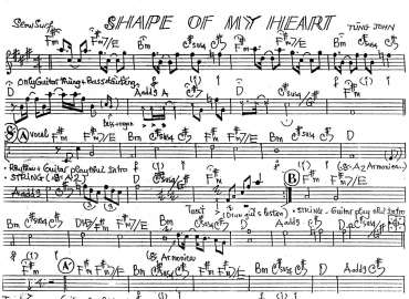 Shape Of My Heart sheet